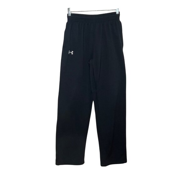 Under Armour Loose Fit Athletic Pants Mens Medium Black Activewear - Picture 1 of 7